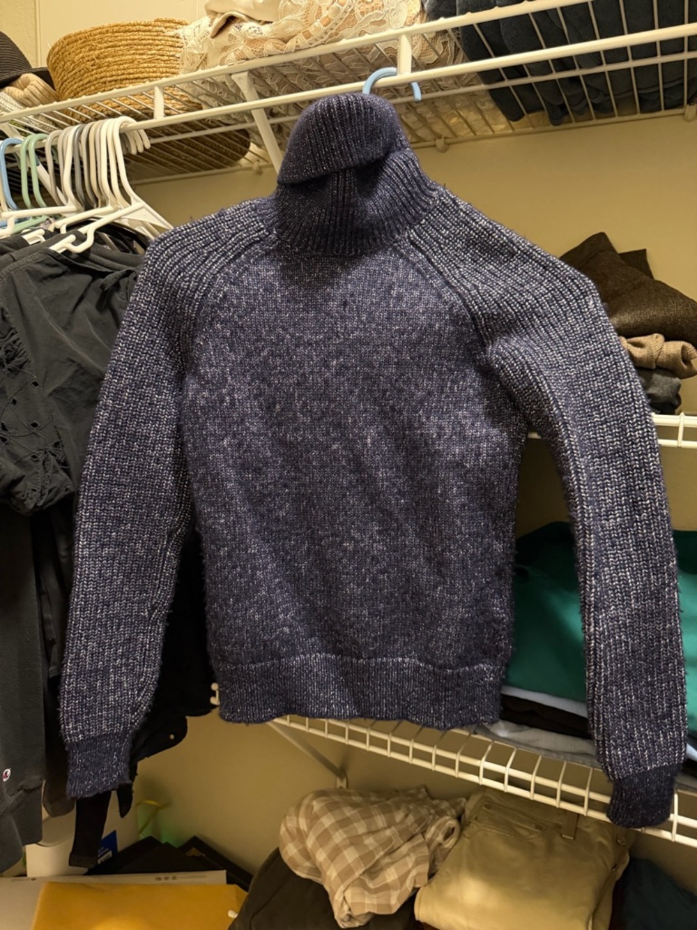 Vineyard Vines Navy Marled Turtleneck Sweater